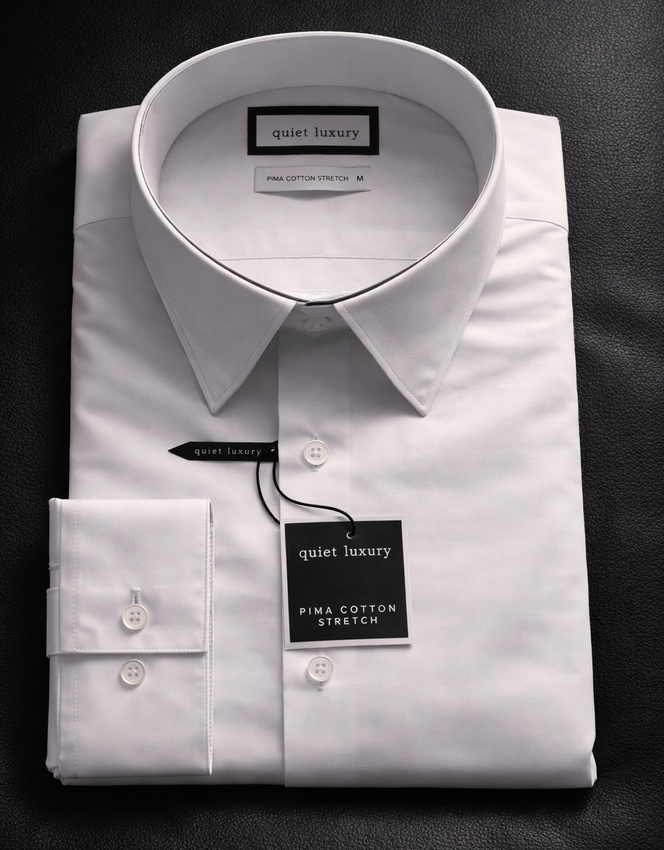 QL-02 — Stretch Pima Shirt — White